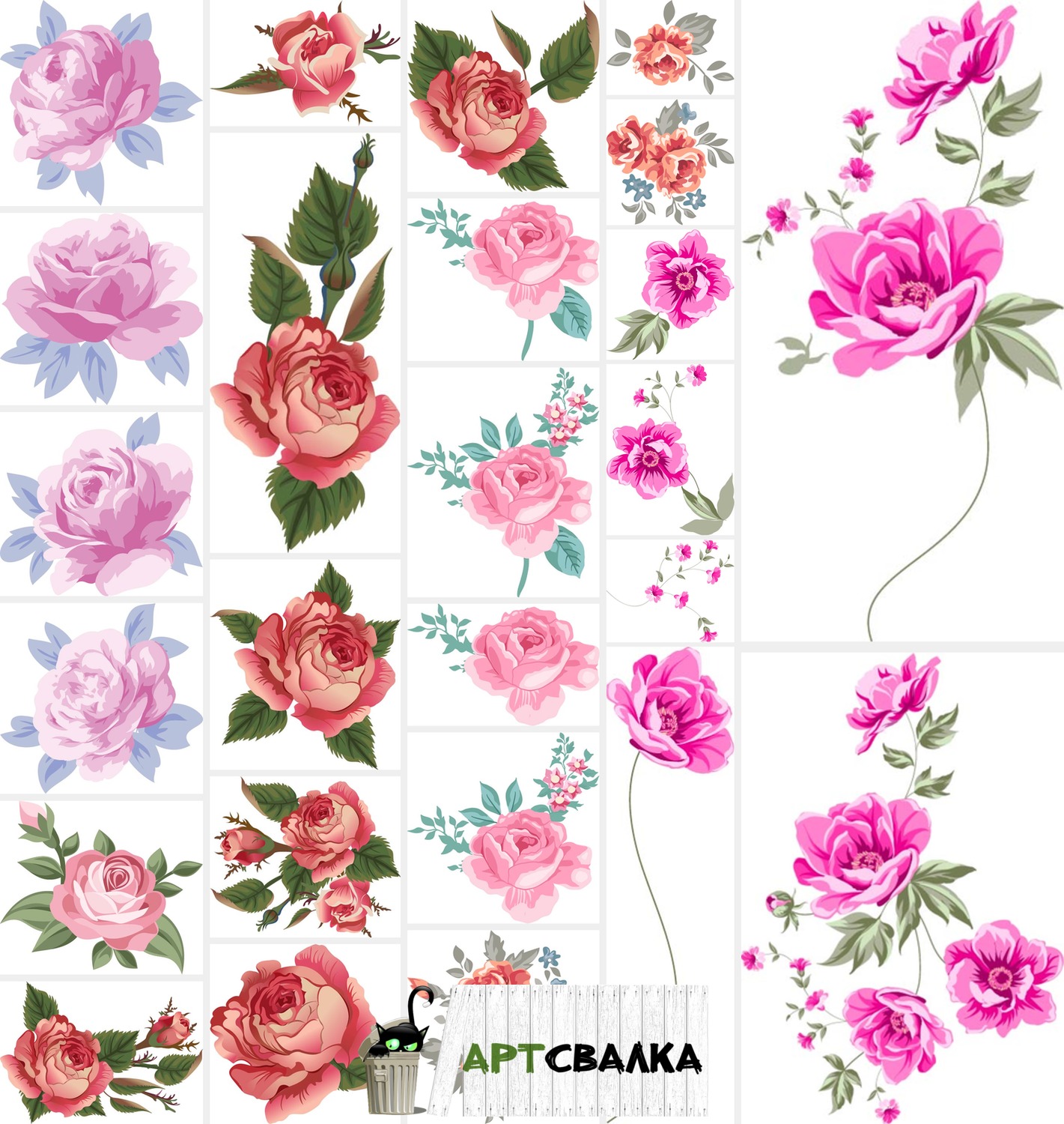 Розы в стиле Батик. | Roses in the style of Batik.